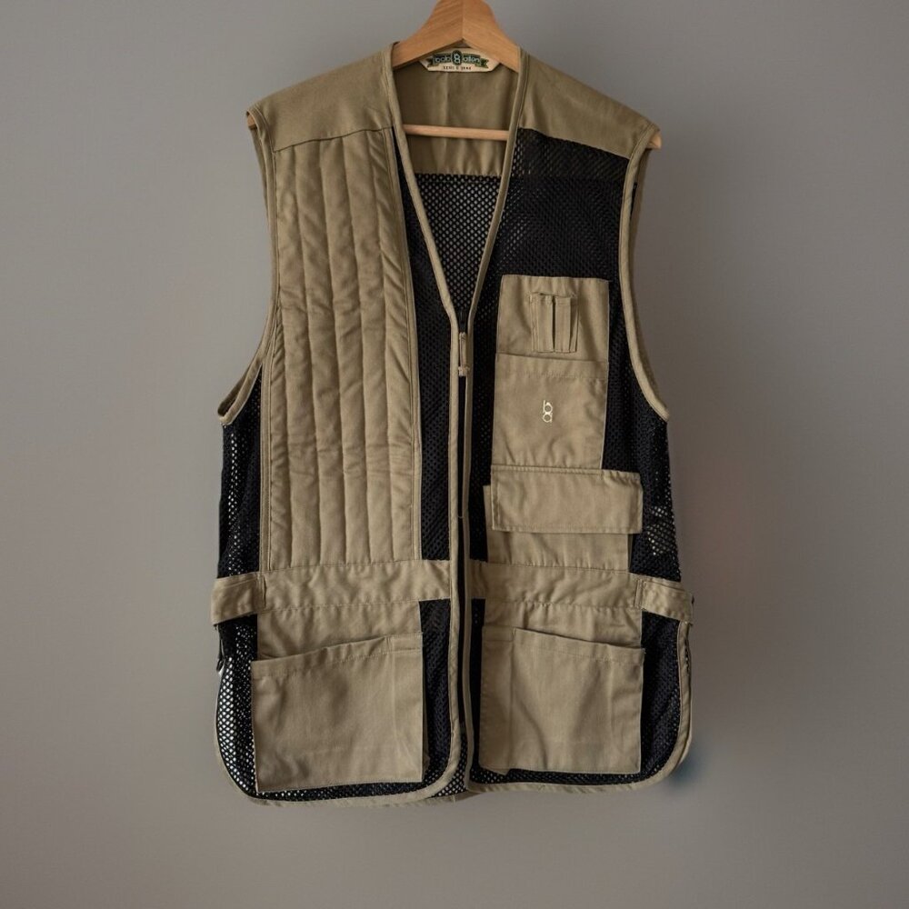 Bob & Allen Shooting Hunting Vest Men's Size XL‎ Khaki Tan Mesh Zip Tactical